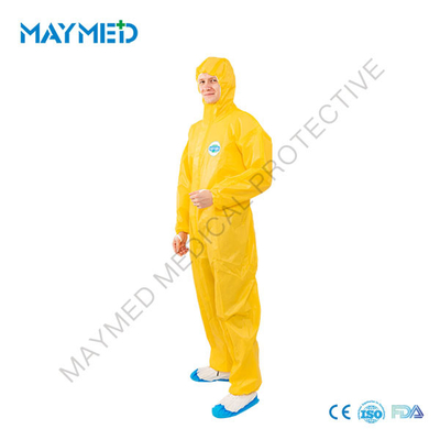 Single use Chemical jumpsuit protective work wear Type 3B  EN14605 EN14126 from factory directly