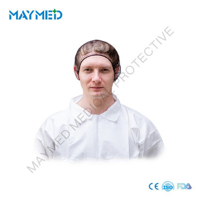 21 inch Nylon Nonwoven Hairnet Disposable ISO13485 for food industry and anti dust