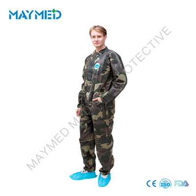 Disposable Camouflage Nonwoven PP Coverall ISO13485 ISO900 for better protection