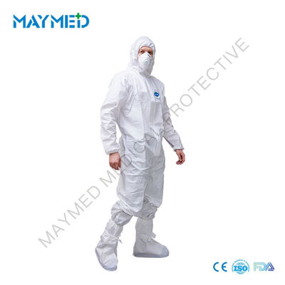 Zipper Disposable Hooded Medical Coverall