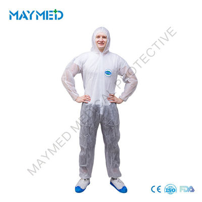 Basic PP Nonwoven Type 5/6 Disposable Medical Coveralls Protective Clothing EN14126 ISO133485