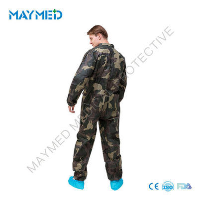 PP Nonwoven Camouflag Disposable Protective Coveralls chemical protective clothing jumpsuit