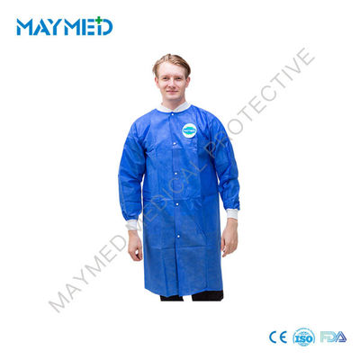 Knitted Cuffs SMS Protective Breathable confortable soft Disposable Lab Coats
