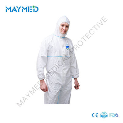 Liquid Chemicals Resistant Disposable Microporous Coveralls With Hood Type 4/5/6