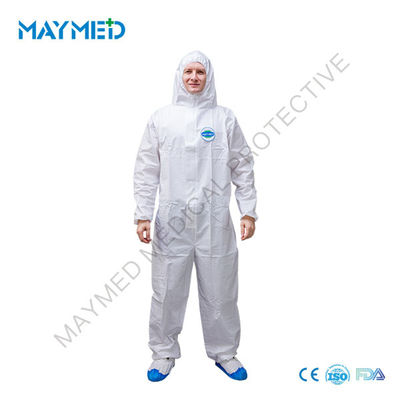 ISO13485 Zipper Front Opening Disposable Microporous Coverall
