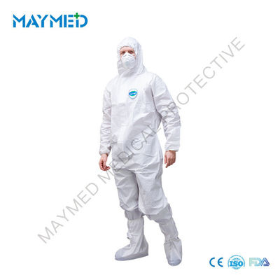 Microporous 65g Nonwoven Disposable Medical Coveralls PP lamilated with PE microporous breathable EN14126