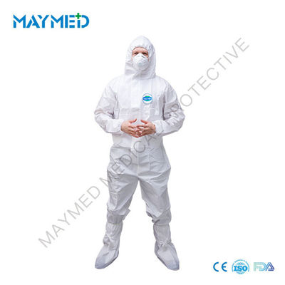 Microporous 65g Nonwoven Disposable Medical Coveralls PP lamilated with PE microporous breathable EN14126