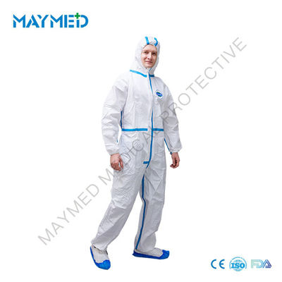 PPE Disposable Coverall Isolation Gown With Elastic Ankles