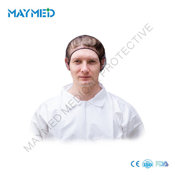 21 inch Nylon Nonwoven Hairnet Disposable ISO13485 for food industry and anti dust
