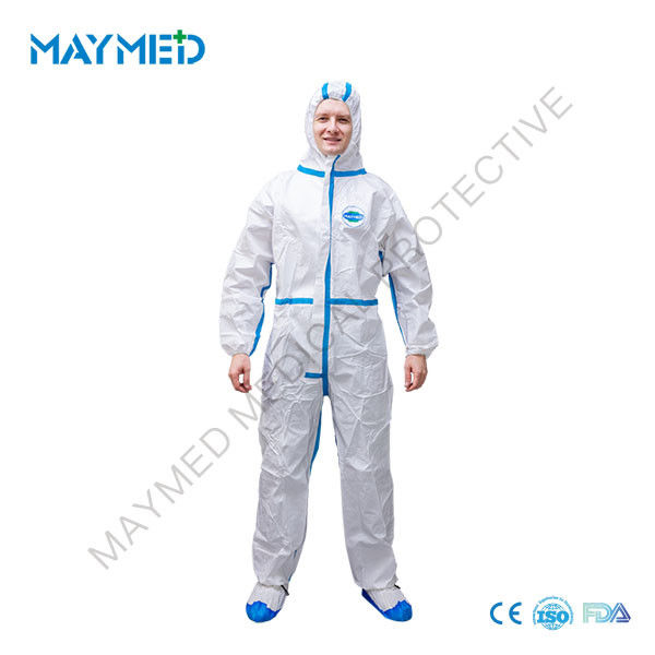 EN14126 Antistatic Splash Protective Disposable Coverall Suits