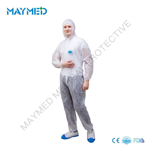 Basic PP Nonwoven Type 5/6 Disposable Medical Coveralls Protective Clothing EN14126 ISO133485