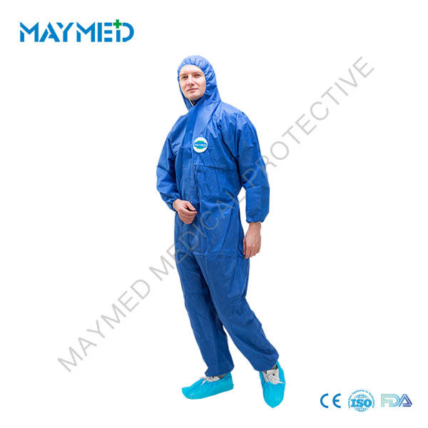 Type 5 6 Nonwoven SMS Flame Retardant Disposable Coveralls ISO13485/9001