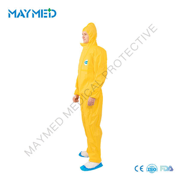 EN14126 90g Disposable Protective Coveralls With Elasticated Cuffs